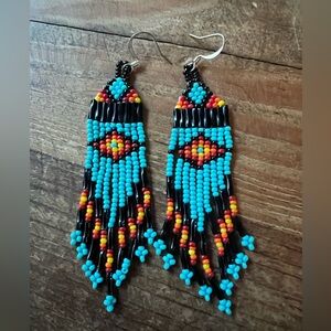 Native Artisan Made Seed Bead Earrings